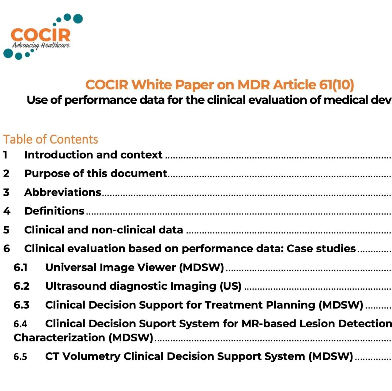 我们如何用一篇 COCIR 白皮书，说服审核员接受 MDR 61(10) 路径