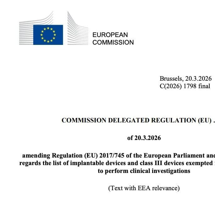 关于可植入器械和免除临床试验的 III 类器械清单的规定
