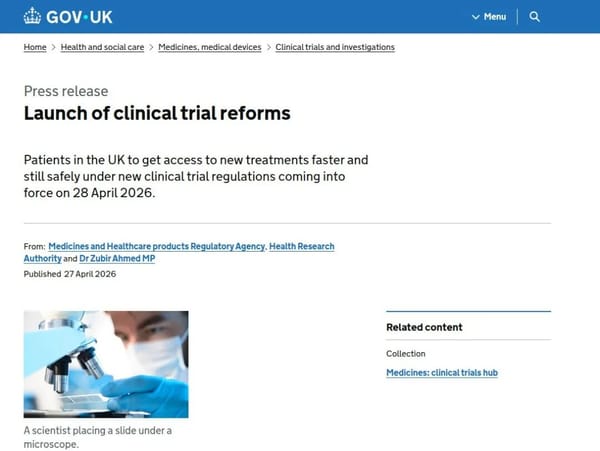 【政策解读】英国临床试验，最快 7 天批准